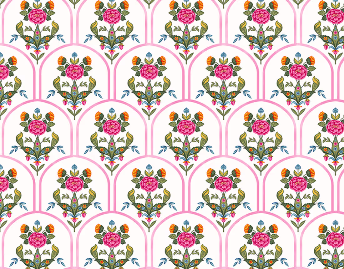 Cover image for Mughal flower pattern