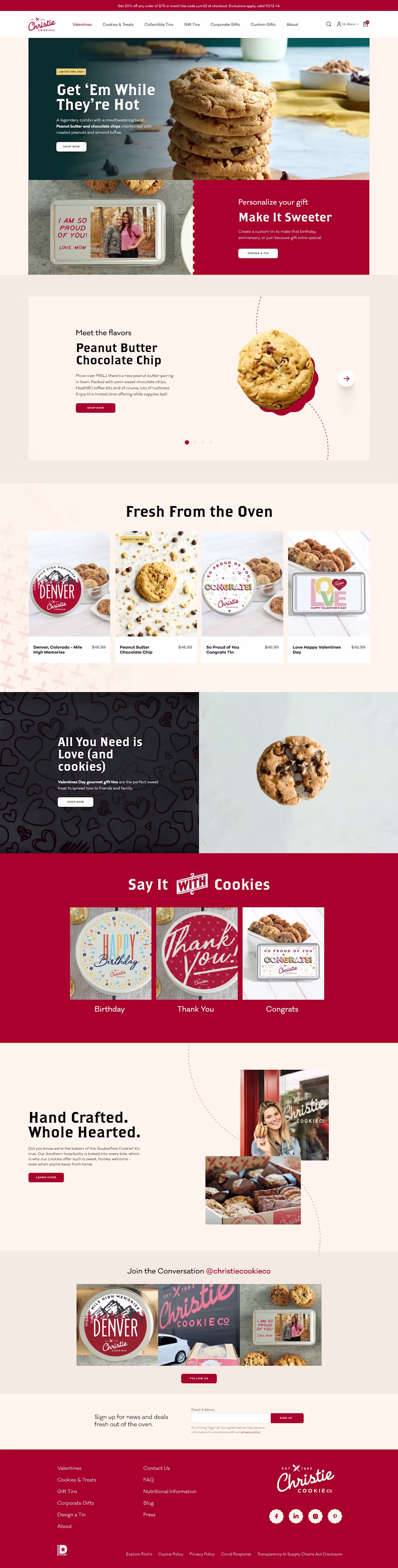 Cover image for Christie Cookie Website Rebrand