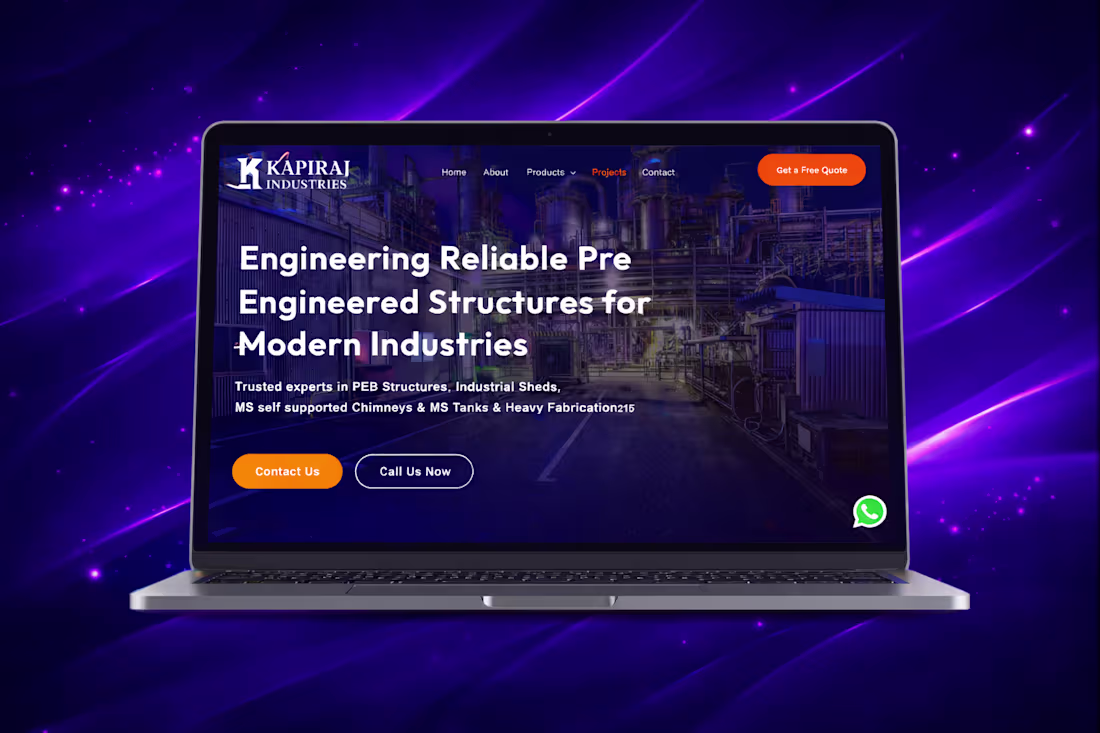 Cover image for Kapiraj Industries Figma-to-WordPress Site Development