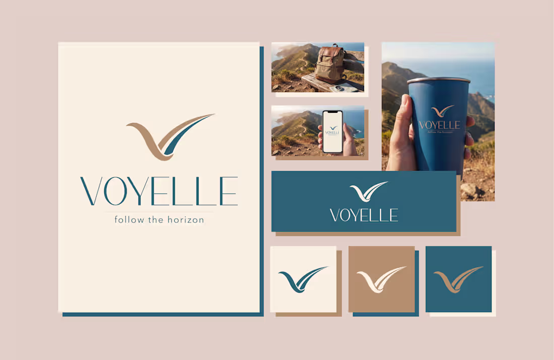 Cover image for Voyelle — Luxury Travel Logo Design