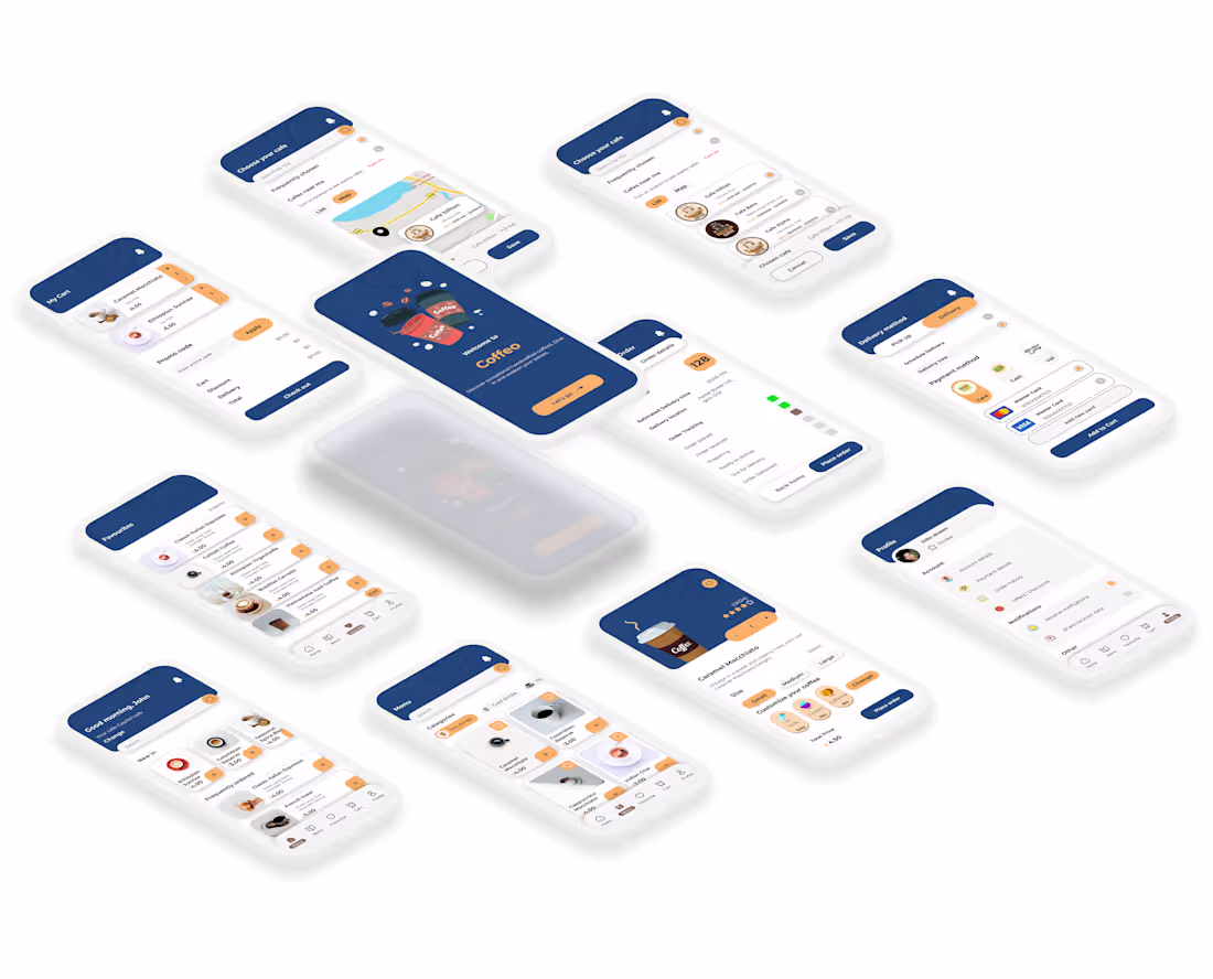 Cover image for COFFEE ORDERING APP UX/UI DESIGN CASE STUDY:: Behance