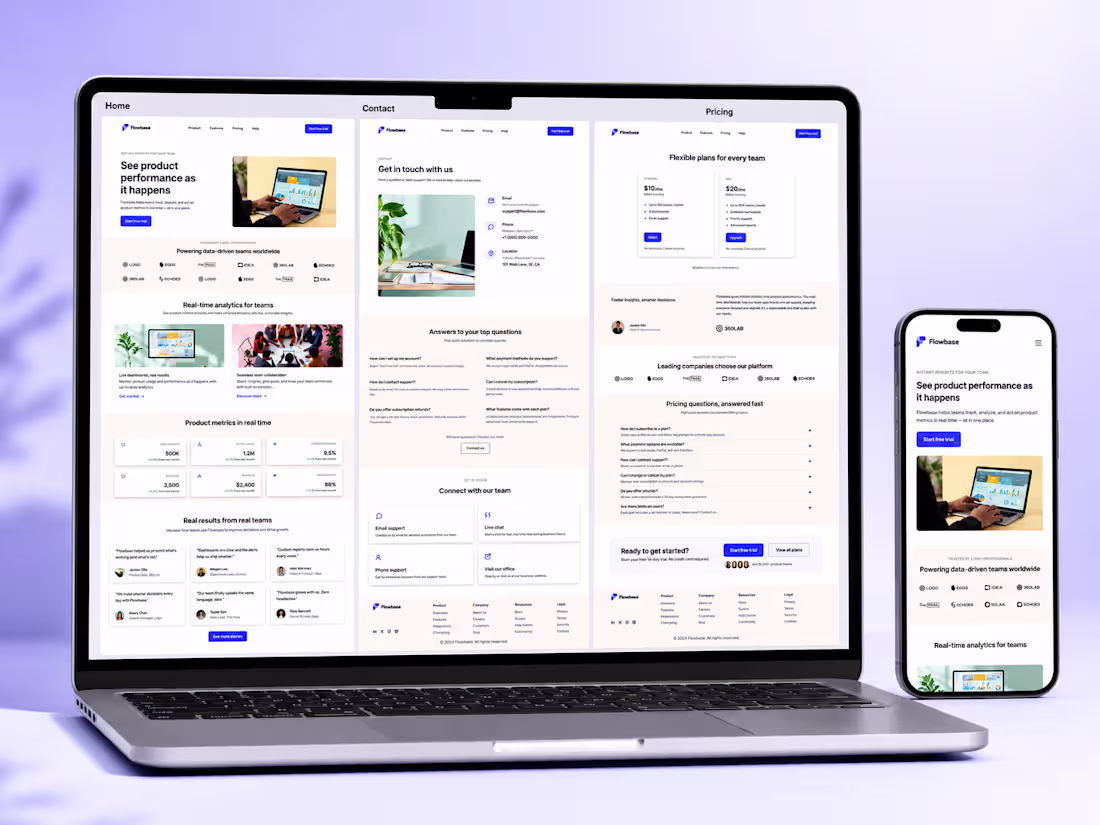 Cover image for Concept B2B SaaS landing page