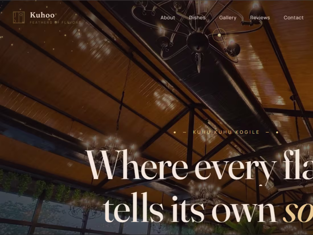 Cover image for Demo website for kuhoo restaurant