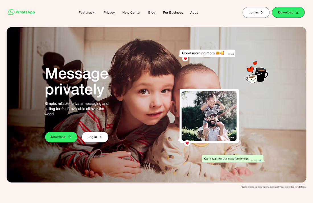Cover image for WhatsApp Landing Page UI Recreation