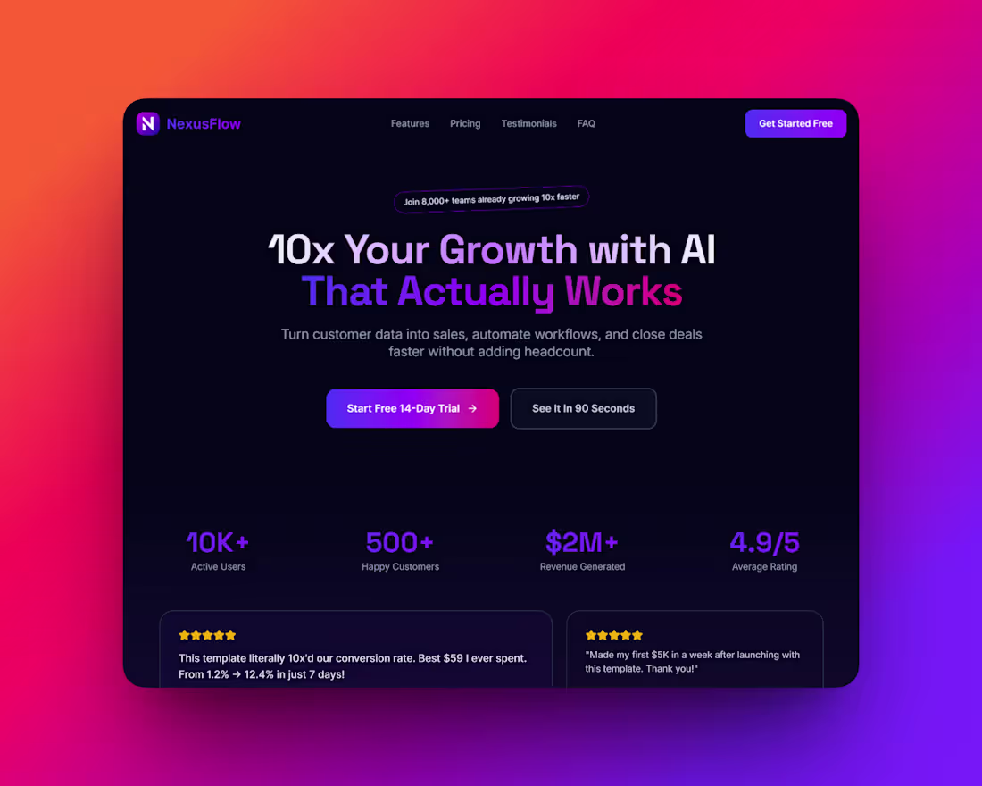 Cover image for I studied $10M+ SaaS landing pages for months. This is what ...