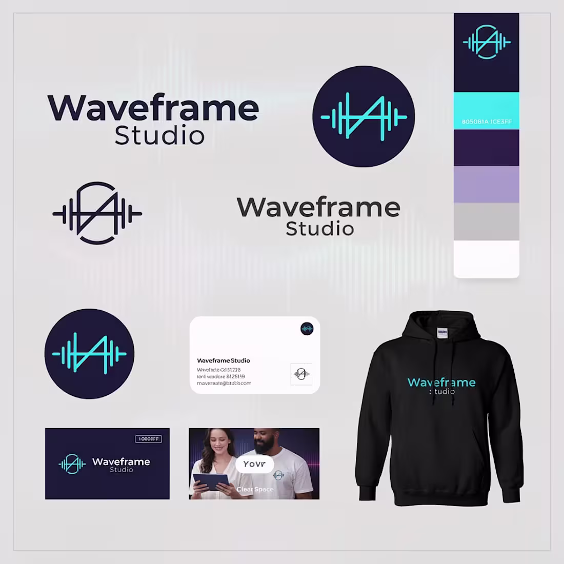 Cover image for quick Waveframe Studio brand identity