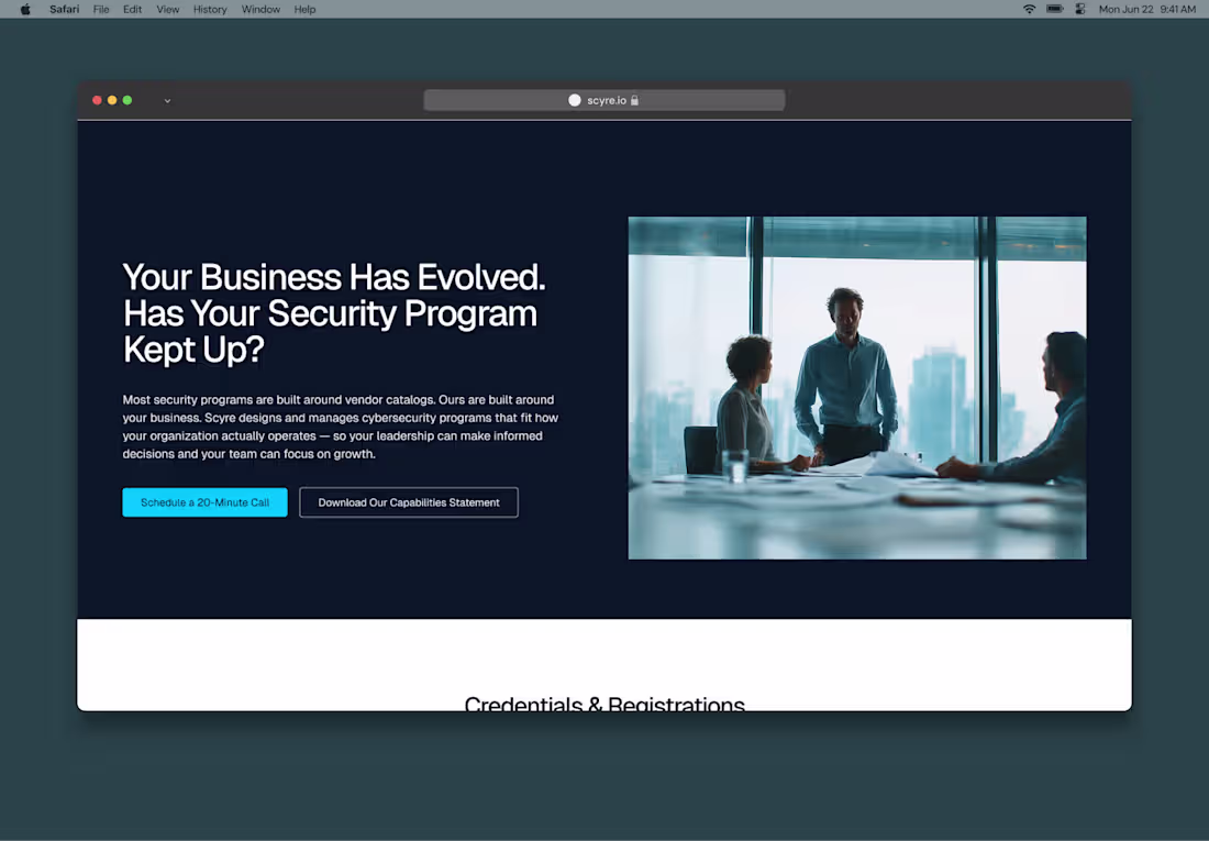 Cover image for Scyre LLC Website Redesign for Cybersecurity Brand