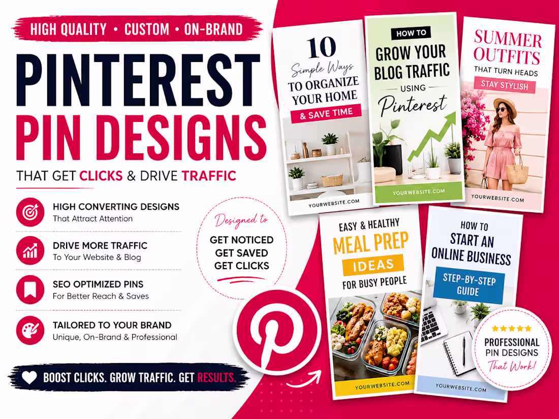 Cover image for Pinterest Pin Design for More Clicks & Website Traffic