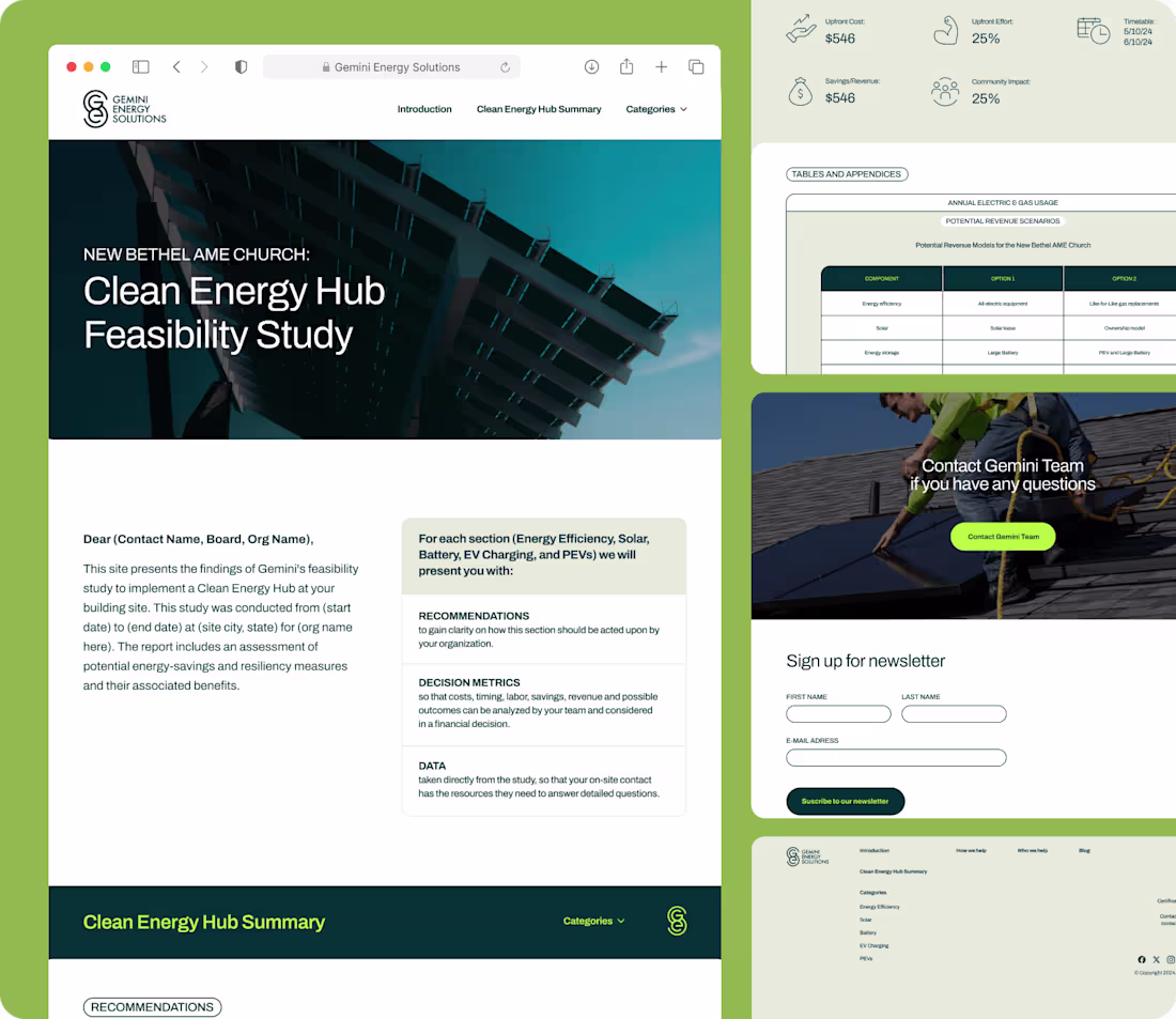 Cover image for Gemini Energy Solutions - Clean Energy Hub Feasibility Study