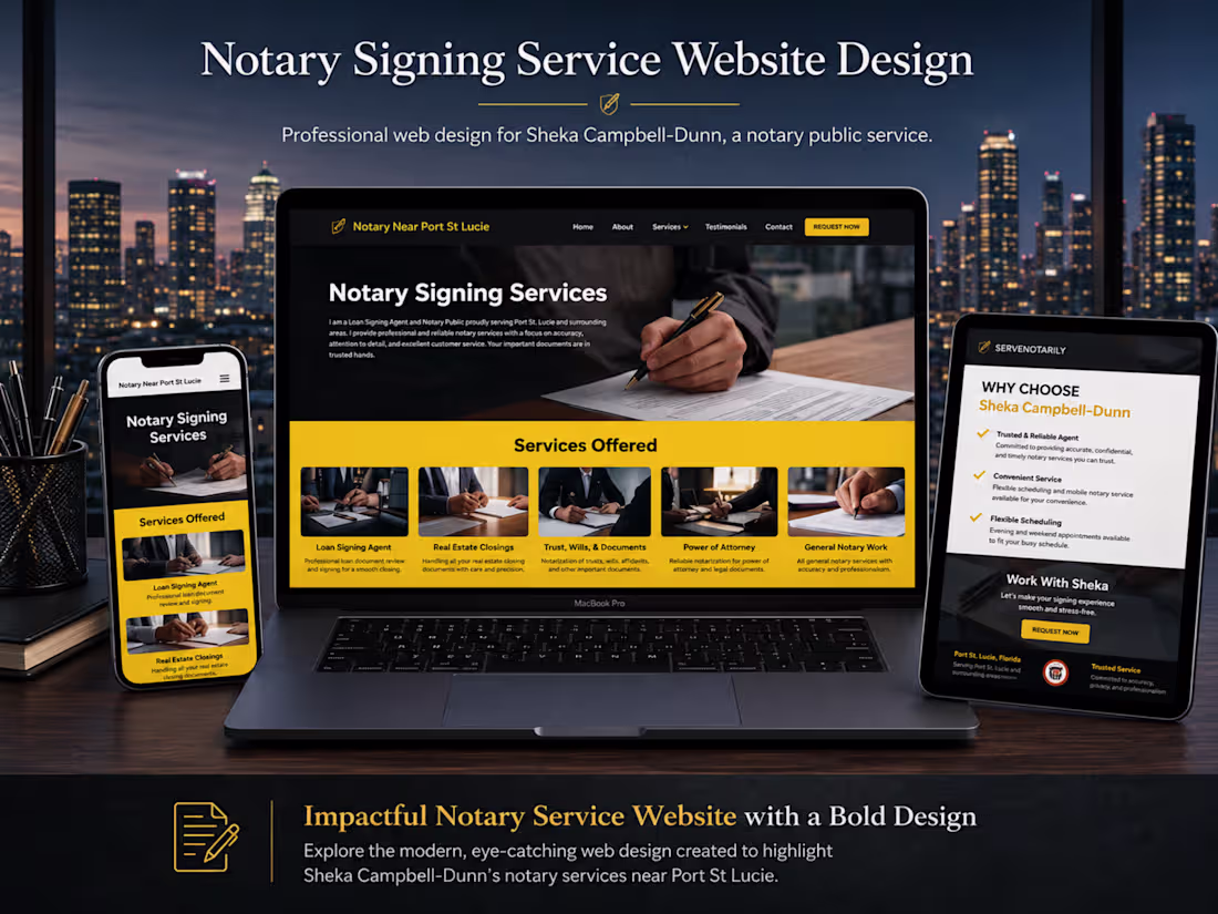 Cover image for A professional Notary Signing Service