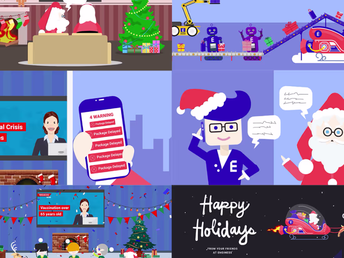 Cover image for Enginess Animated Holiday Card Series