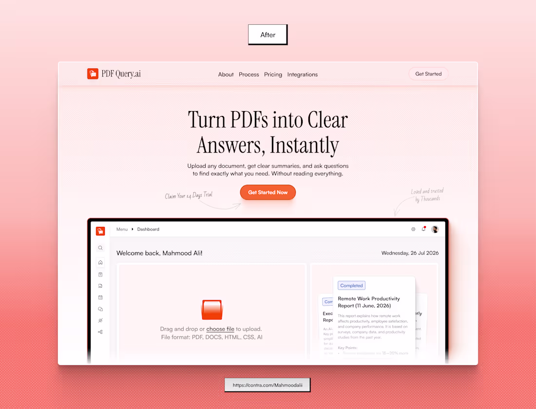 Cover image for Website Redesign Project for PDF Query Ai