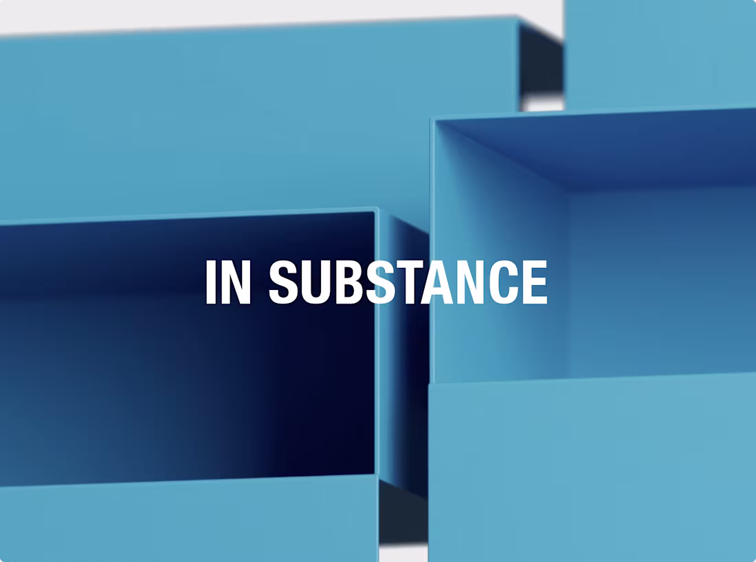 Cover image for IN SUBSTANCE