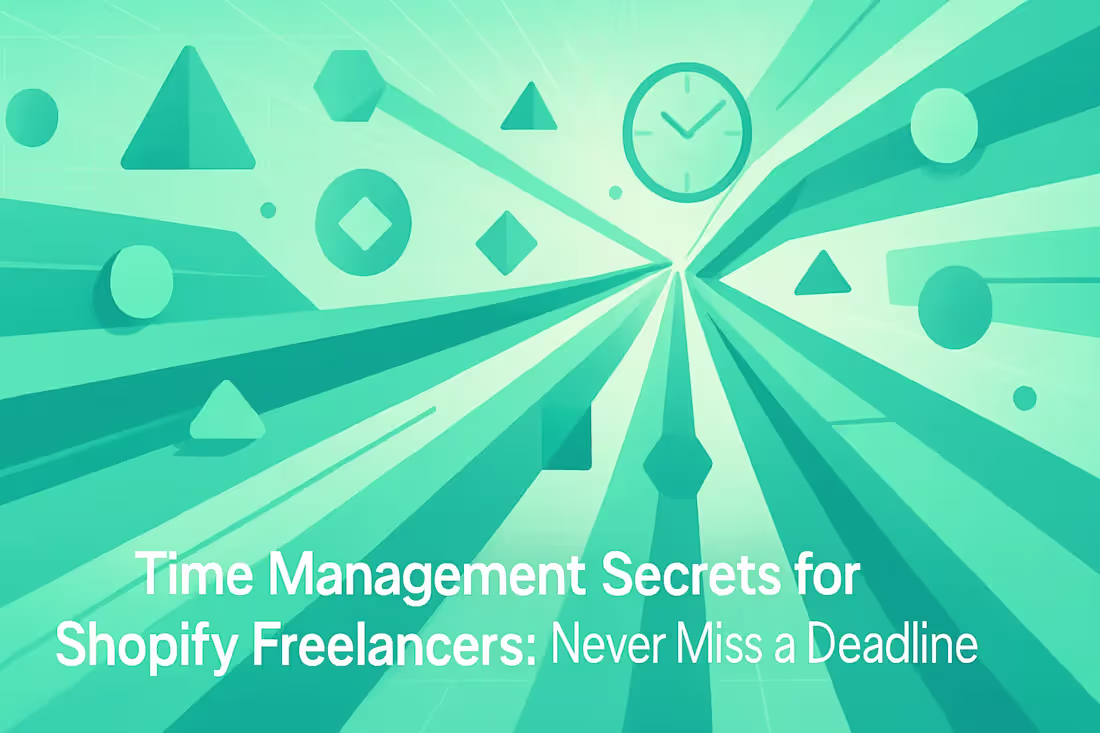 Cover image for Time Management Secrets for Shopify Freelancers: Never Miss a Deadline