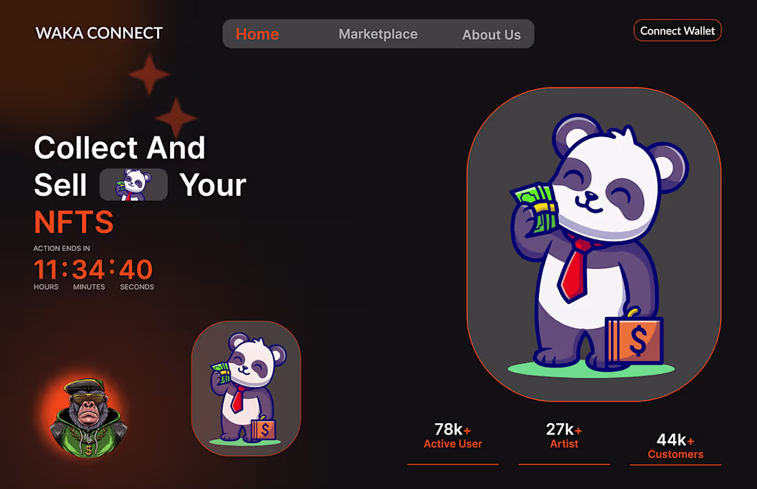 Cover image for NFT landing page :: Behance