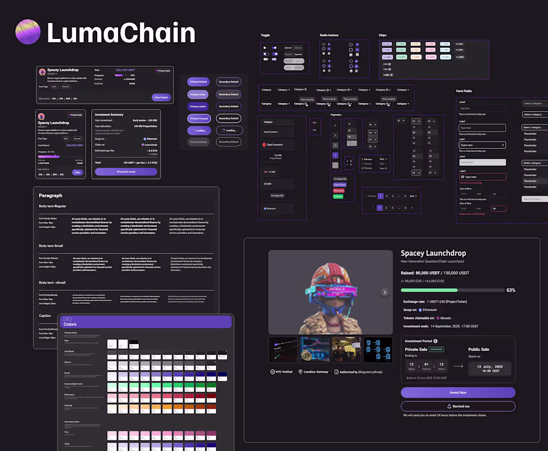 Cover image for Luma Chain Web3 Launchpad Design System