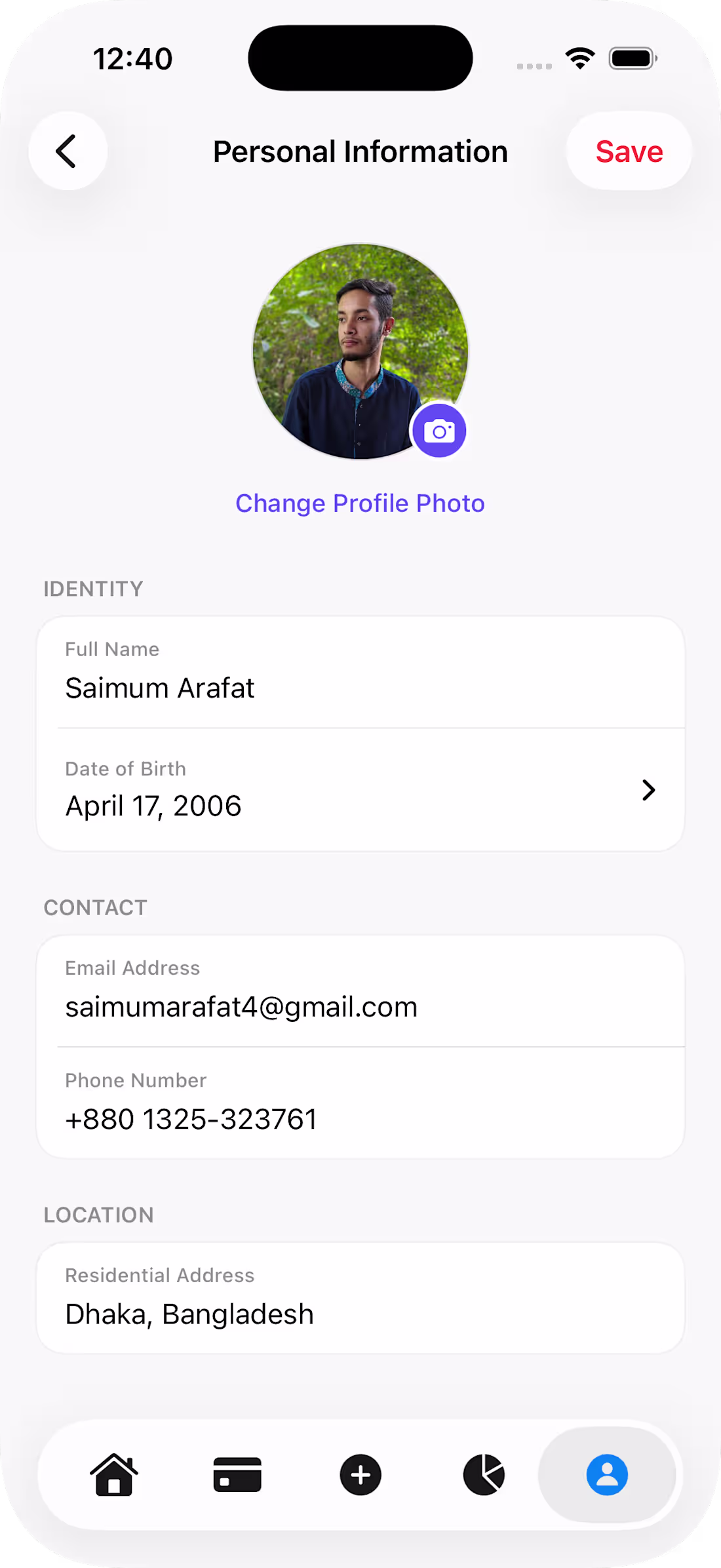 Cover image for Designed profile UI