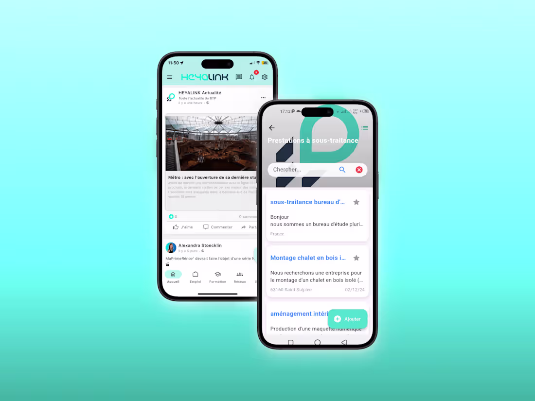 Cover image for HeyaLink: Mobile App for Construction Professionals