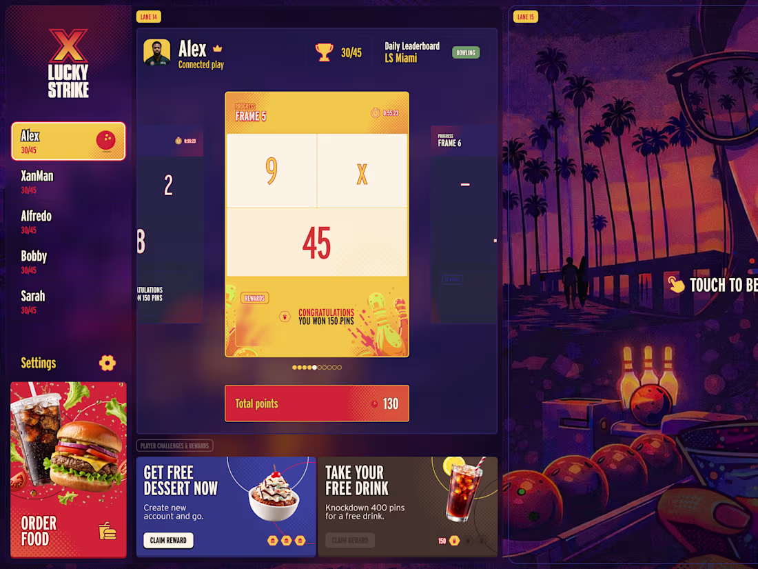 Cover image for UI\UX interface for bowling app.