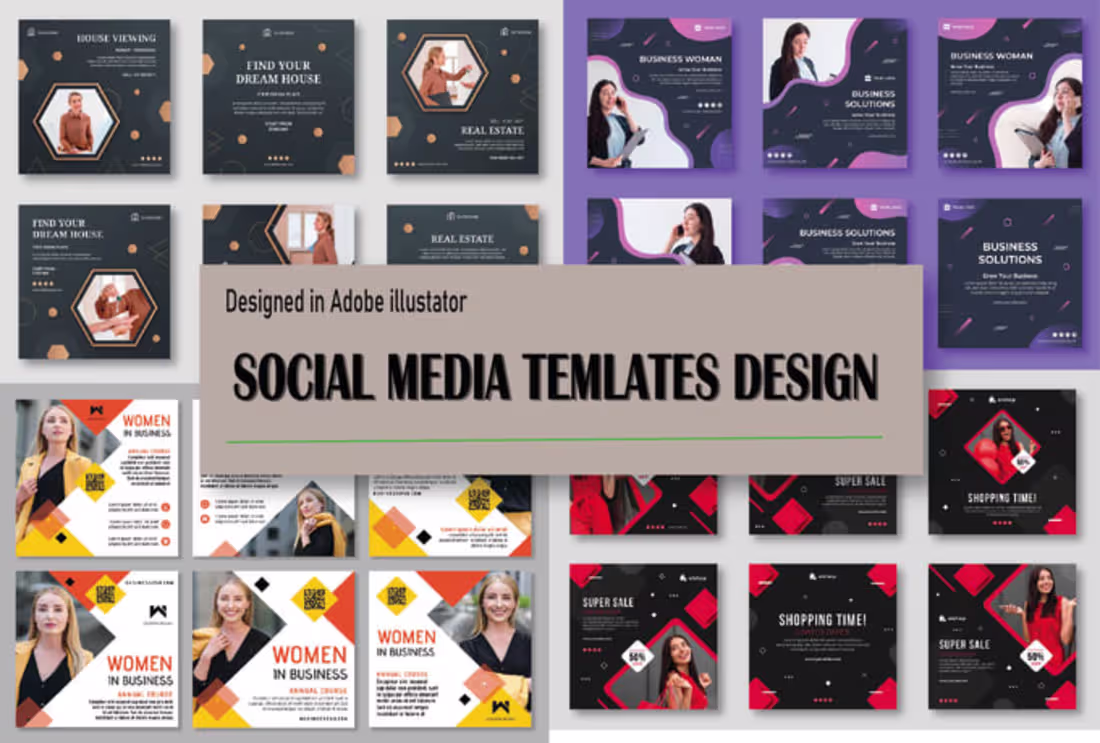 Cover image for I will design social media templates