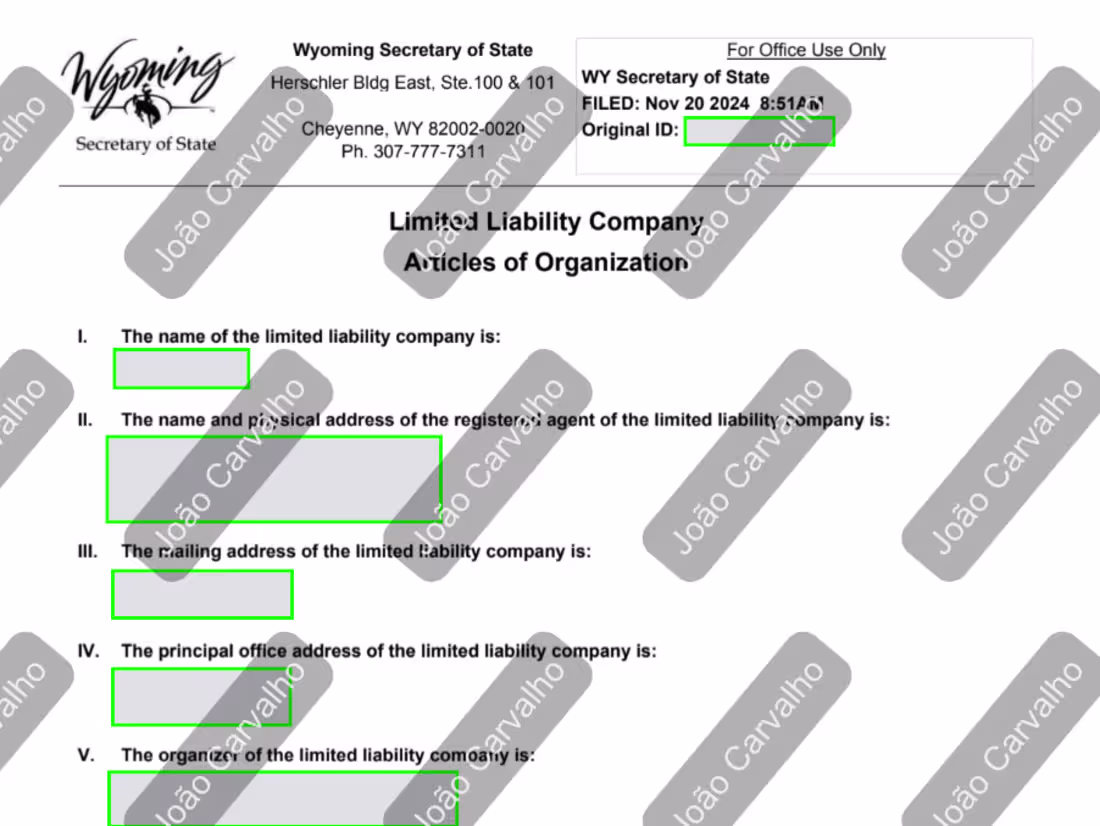Cover image for Formation of LLC with Custom Operating Agreement and BOI