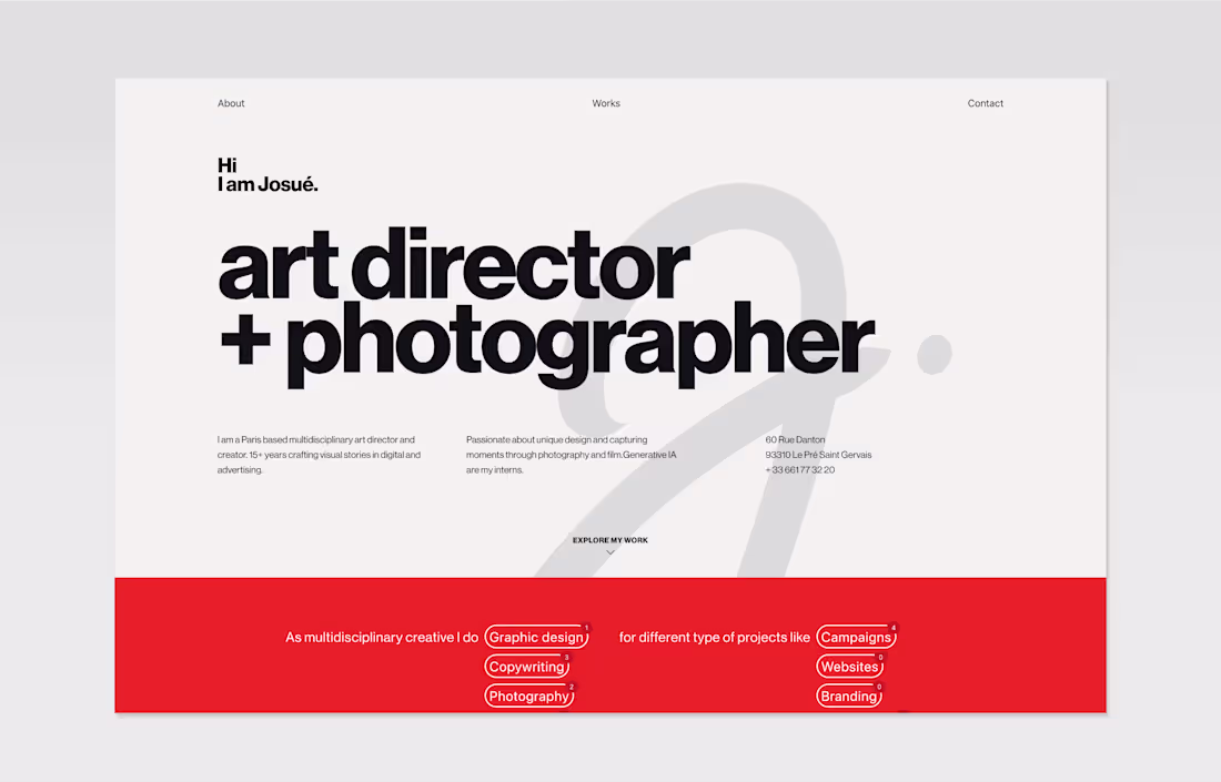Cover image for Fullstack development for an art Director / photographer