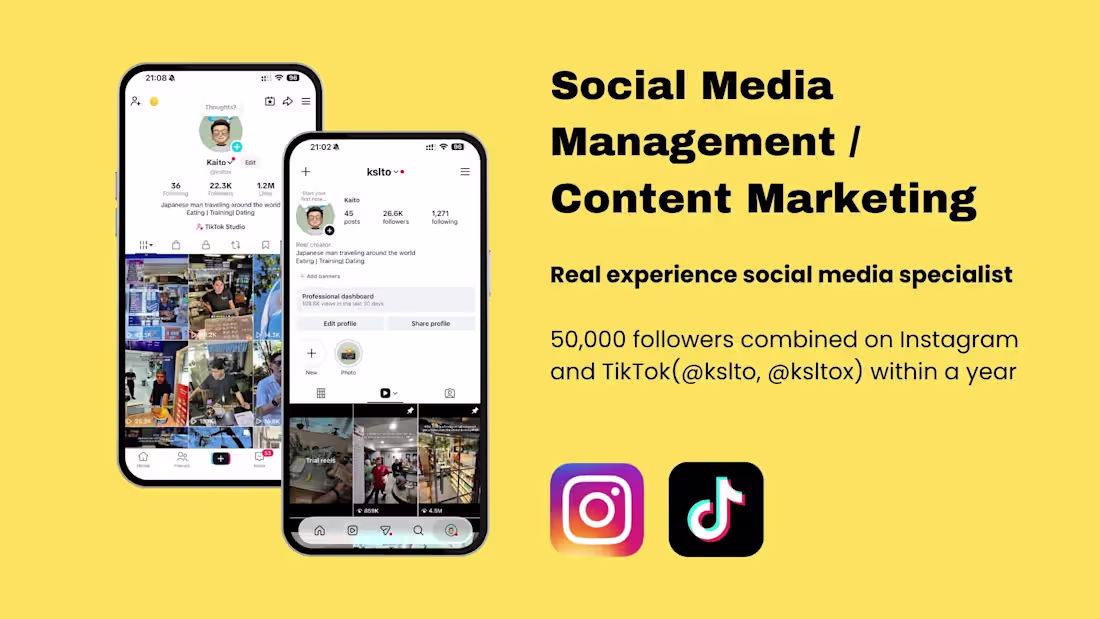Cover image for Growing Instagram and TikTok to