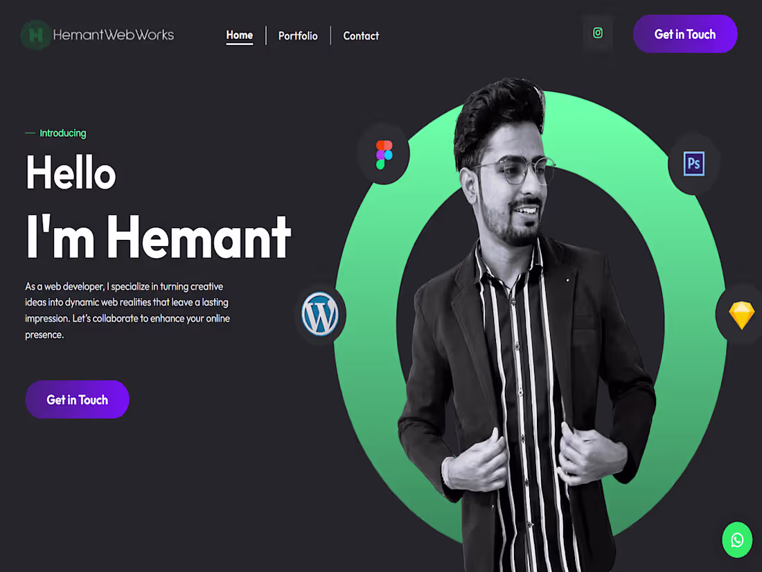 Cover image for Personal Portfolio Website - www.hemantwebworks.com