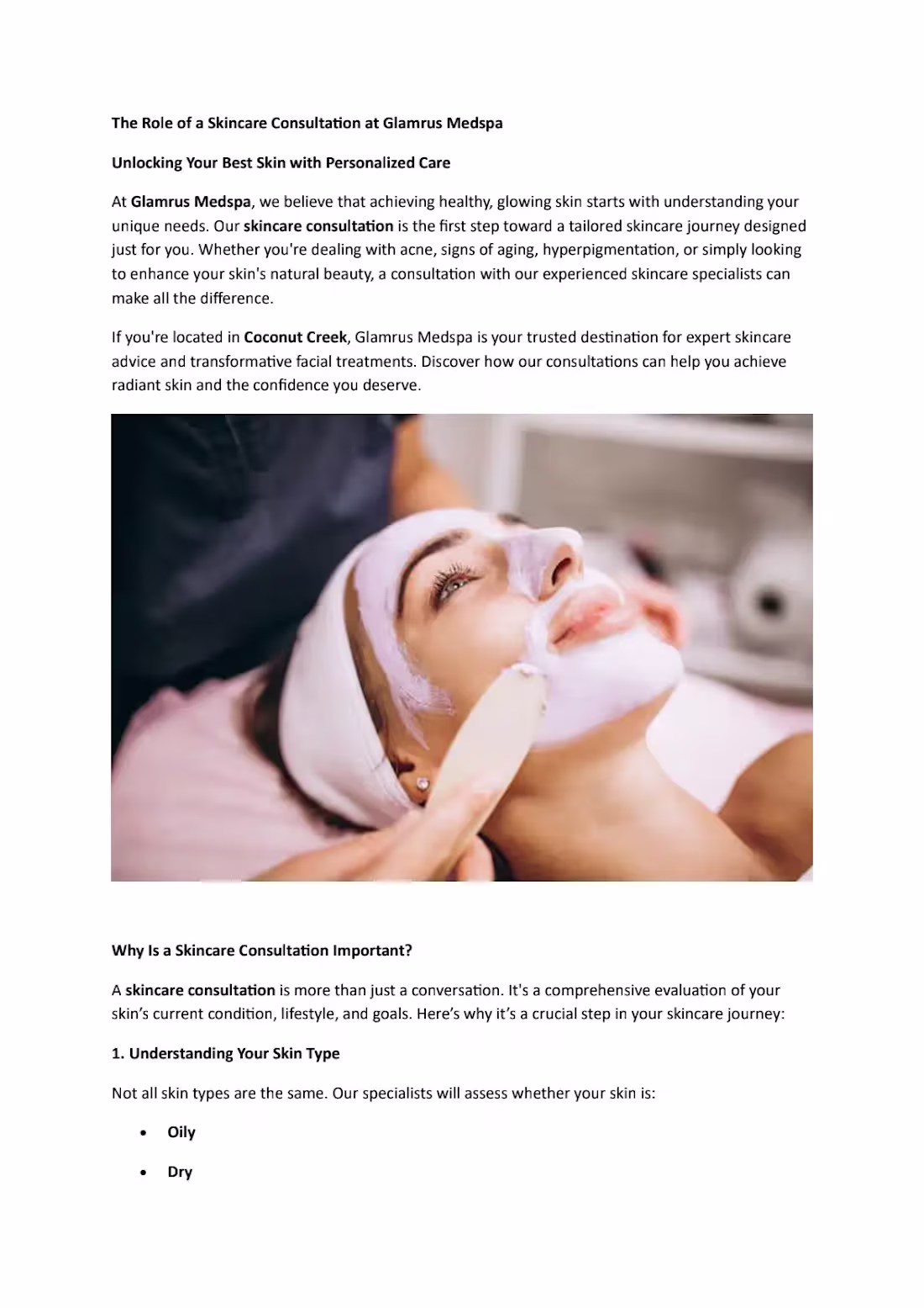 Cover image for Personalized Skincare Consultation at Glamrus Medspa