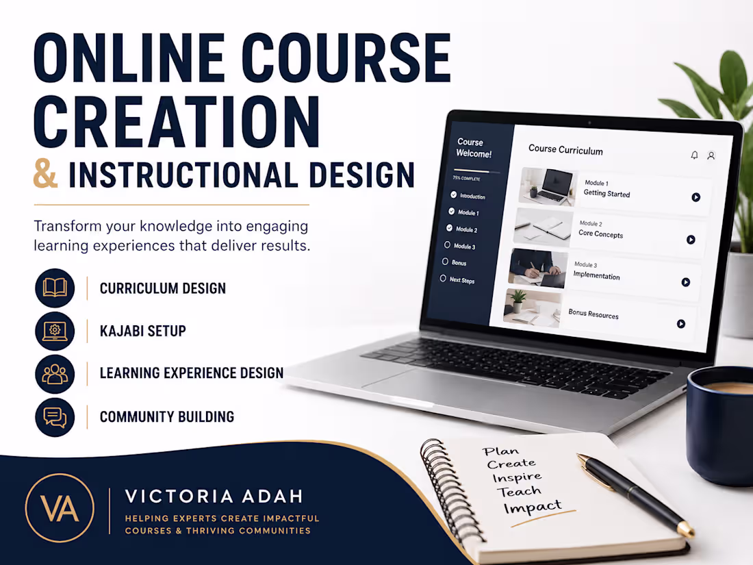 Cover image for Online Course Creation & Instructional Design