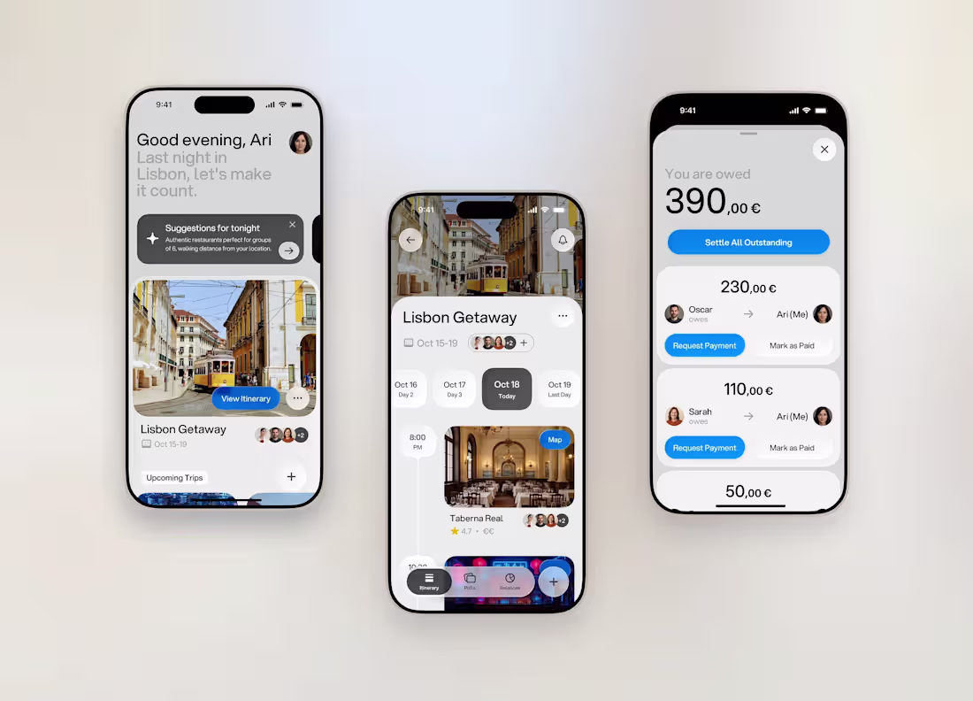 Cover image for TripMate Travel App Design