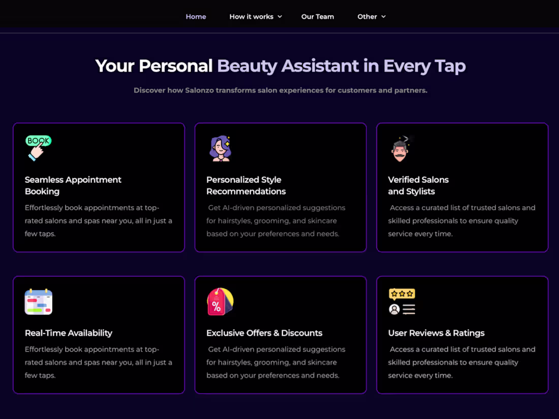 Cover image for Salonzo Digital Platform Development