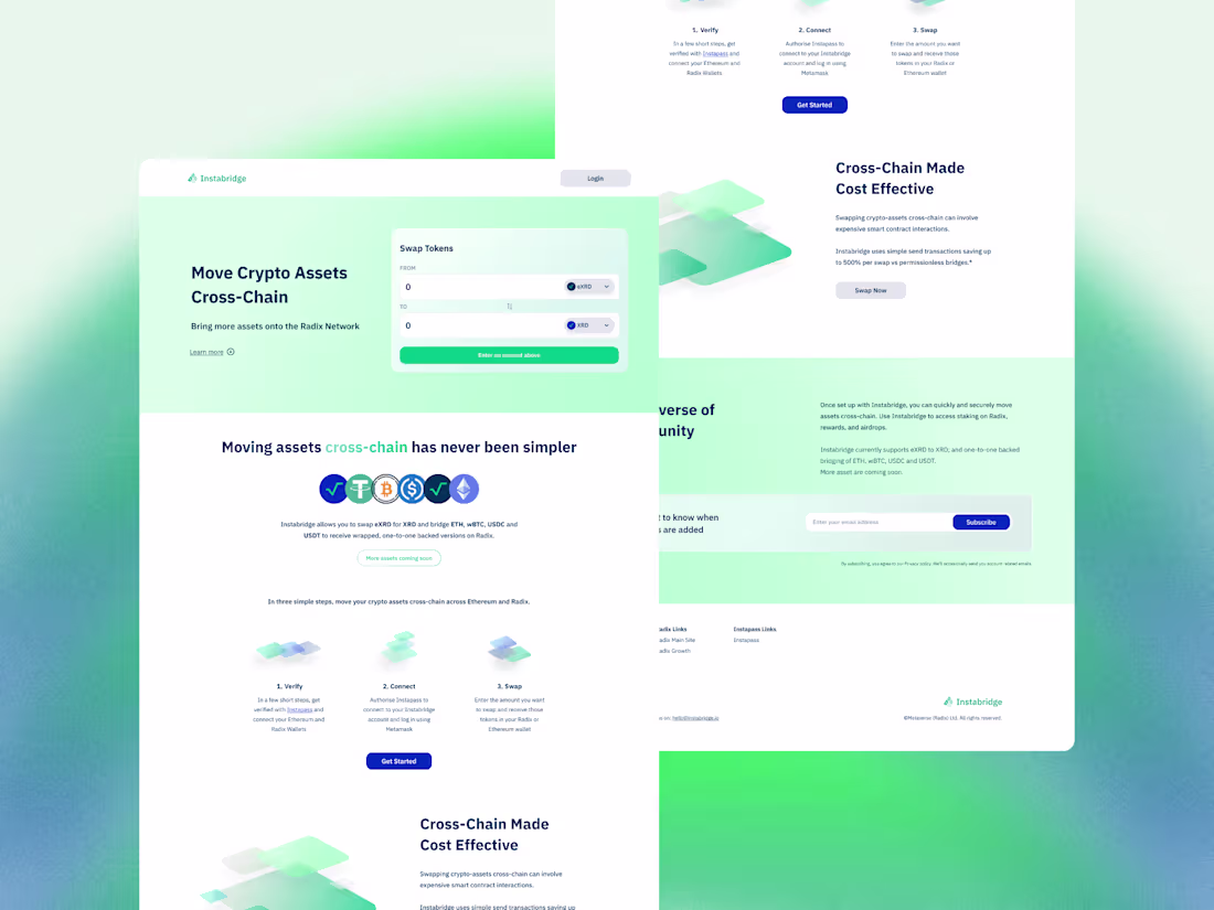 Cover image for Instabridge - Website Design