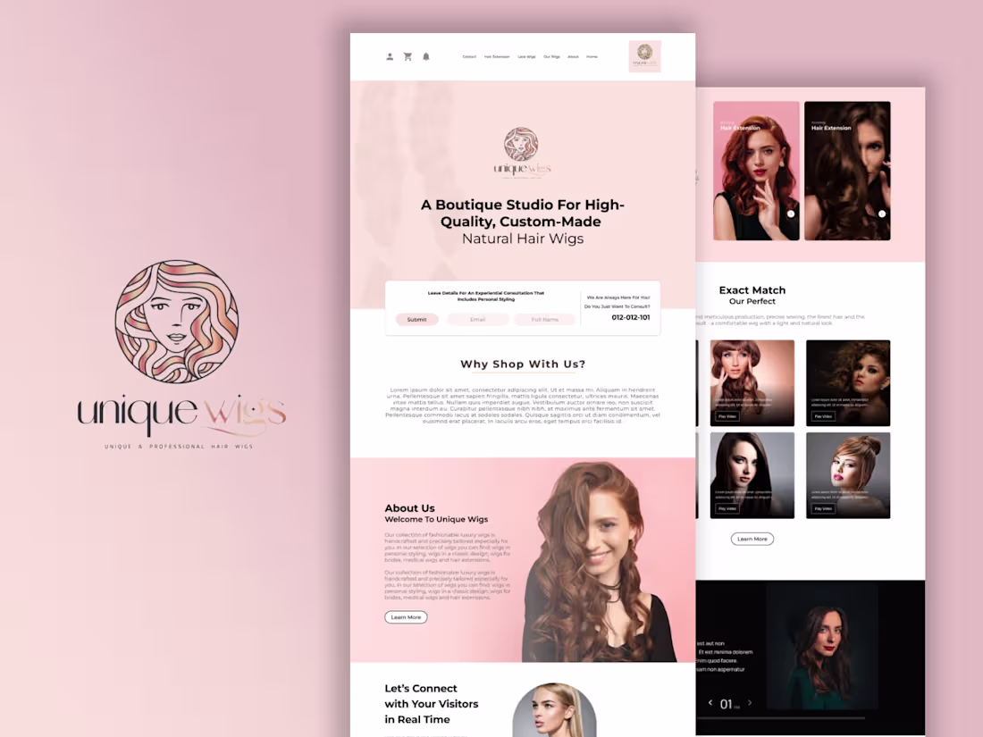 Cover image for E-Commerce UI Design for Unique Wigs