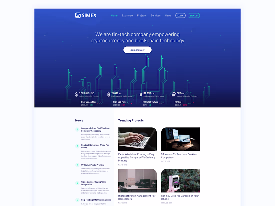 Cover image for Crypto currency web design