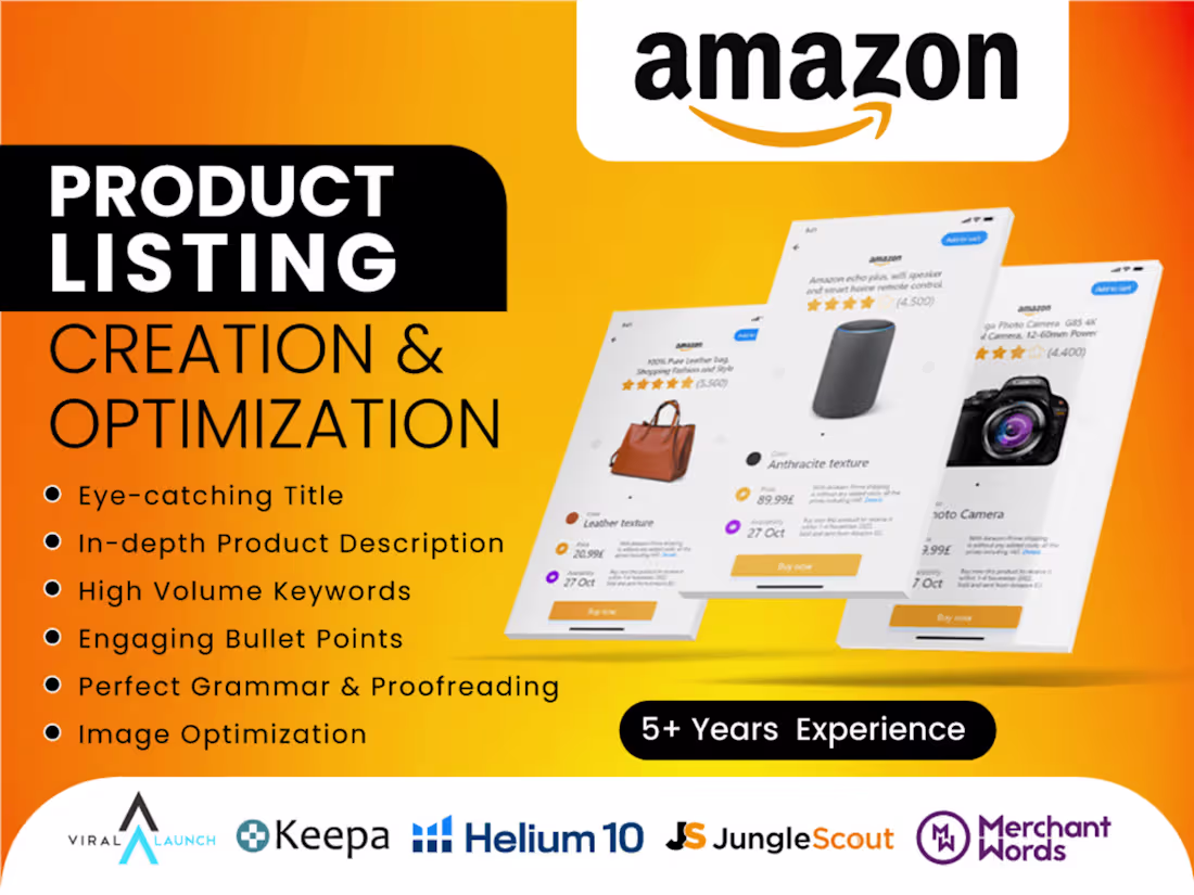 Cover image for I wll Write Amazon product description SEO listing Optimisation 