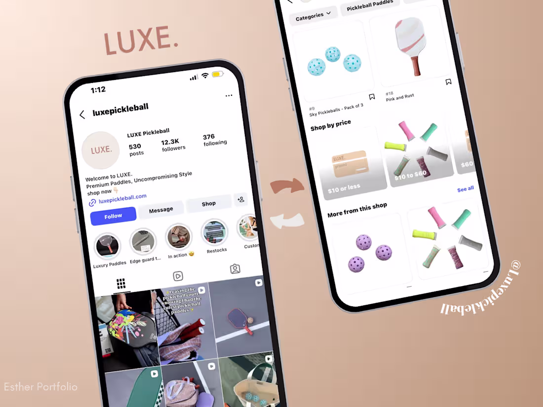 Cover image for Social Media Instagram Growth & Shop Setup for Luxepickleball
