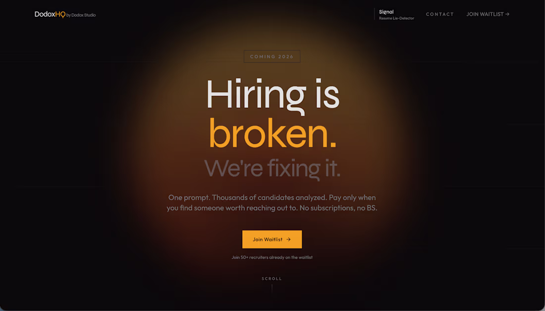 Cover image for Custom Developed landing page -