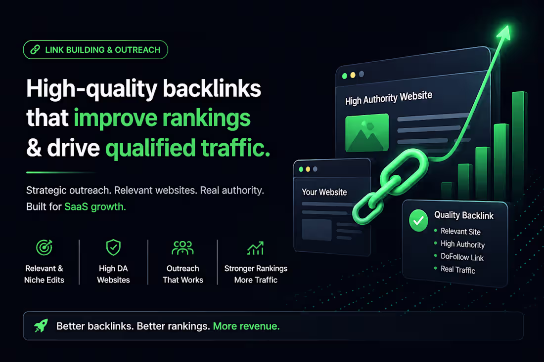Cover image for High-Quality SaaS Backlinks & Outreach