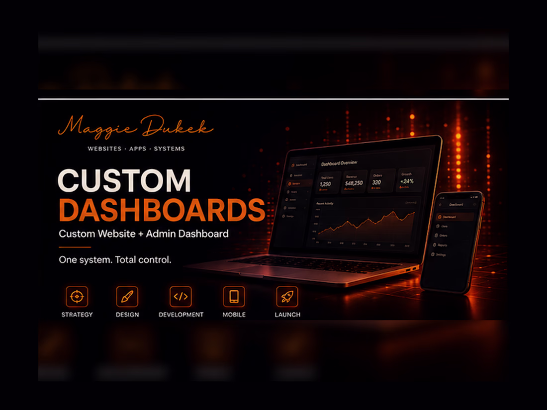 Cover image for Custom Website + Admin Dashboard (Web App) 