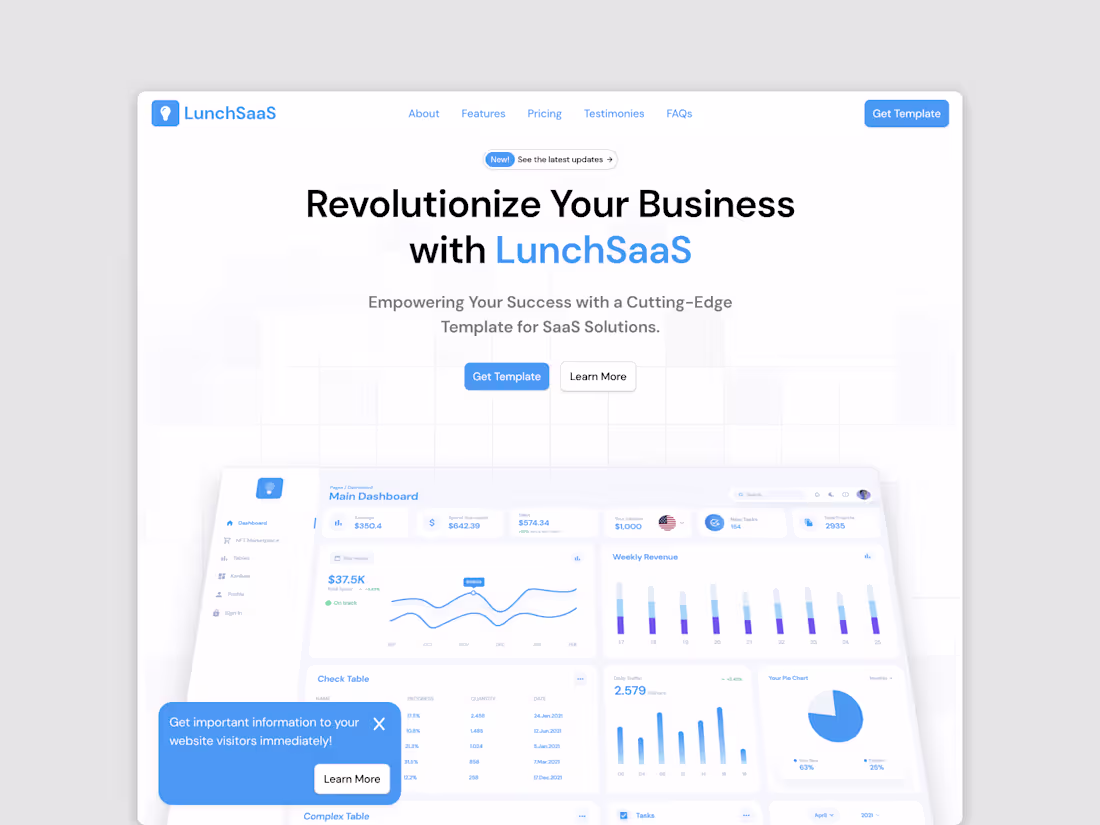 Cover image for LunchSaaS - SaaS Landing Page