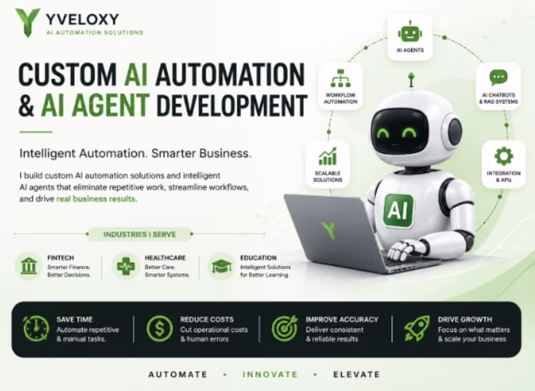Cover image for Custom AI Automation & AI Agent Development