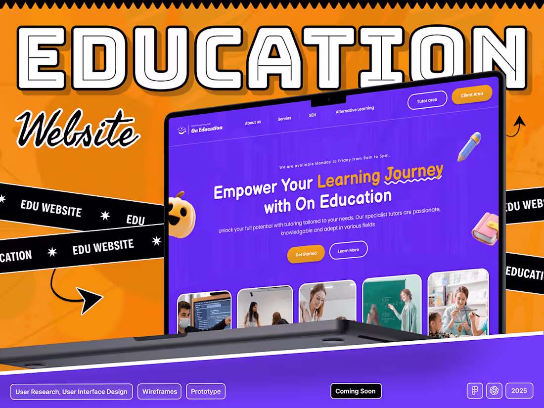 Cover image for Education Website Design | UI/UX Design in Figma