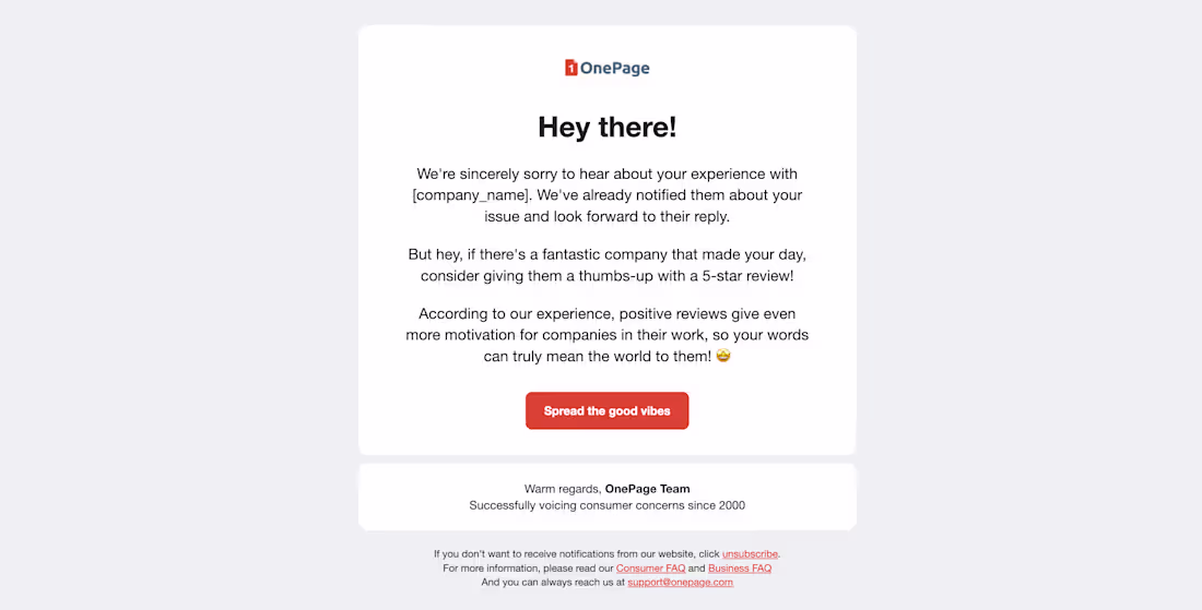 Cover image for Review Request Email — Conditional Content & Compliance Footer