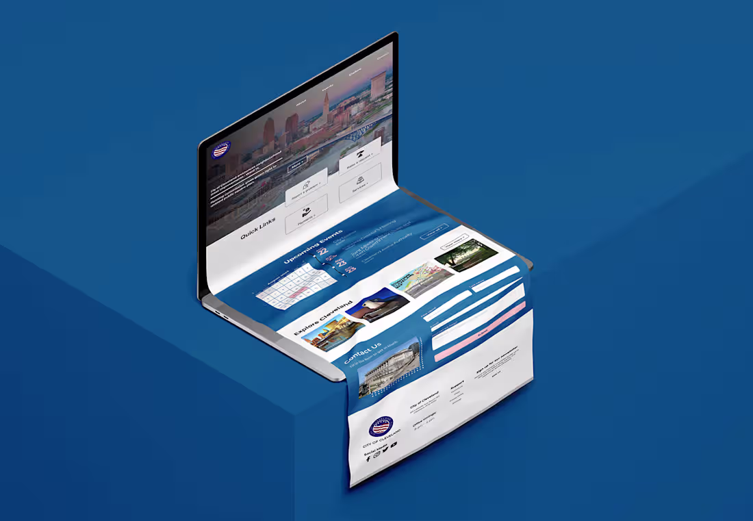 Cover image for Cleveland website redesign on Behance