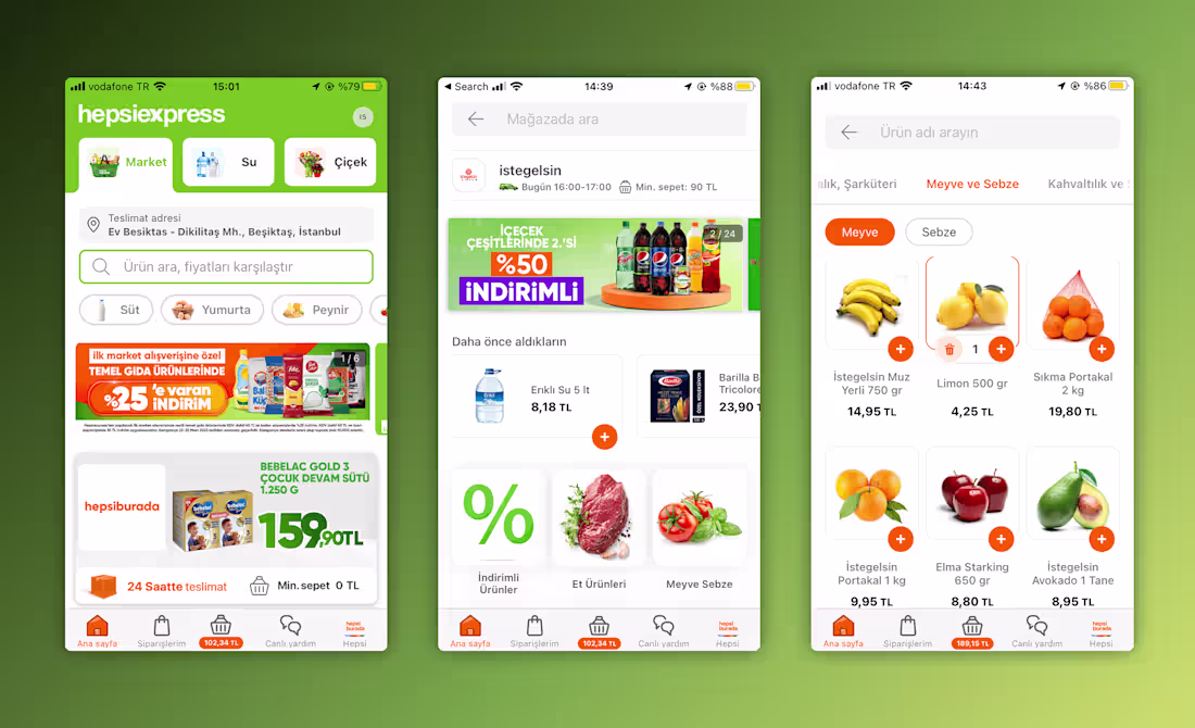 Cover image for Hepsiburada Grocery Shopping App