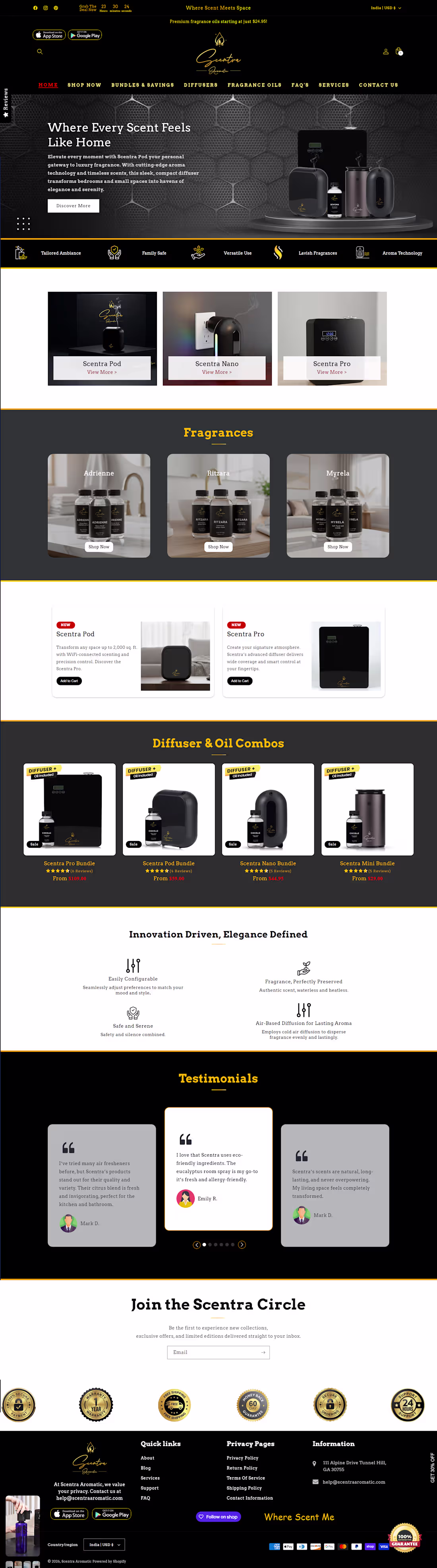 Cover image for Scentra Aromatic – Shopify eCommerce