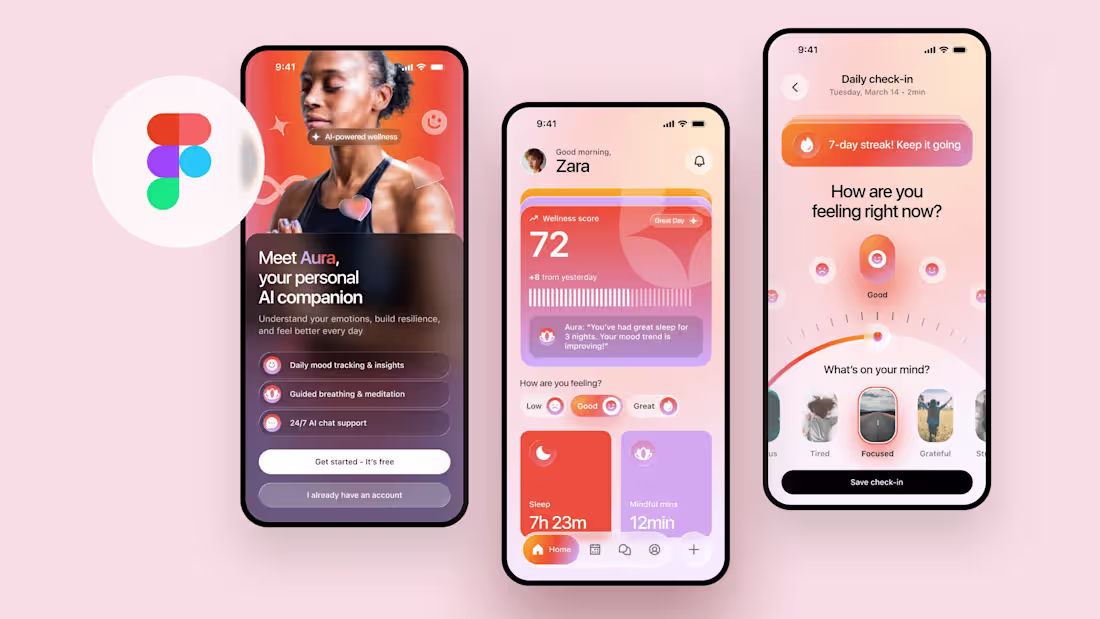 Cover image for AI Wellness App UI Design