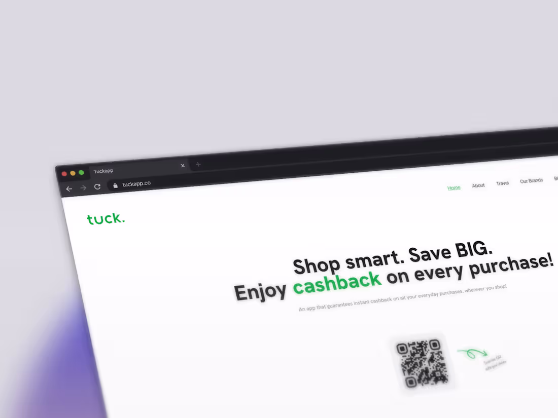 Cover image for Tuckapp website design