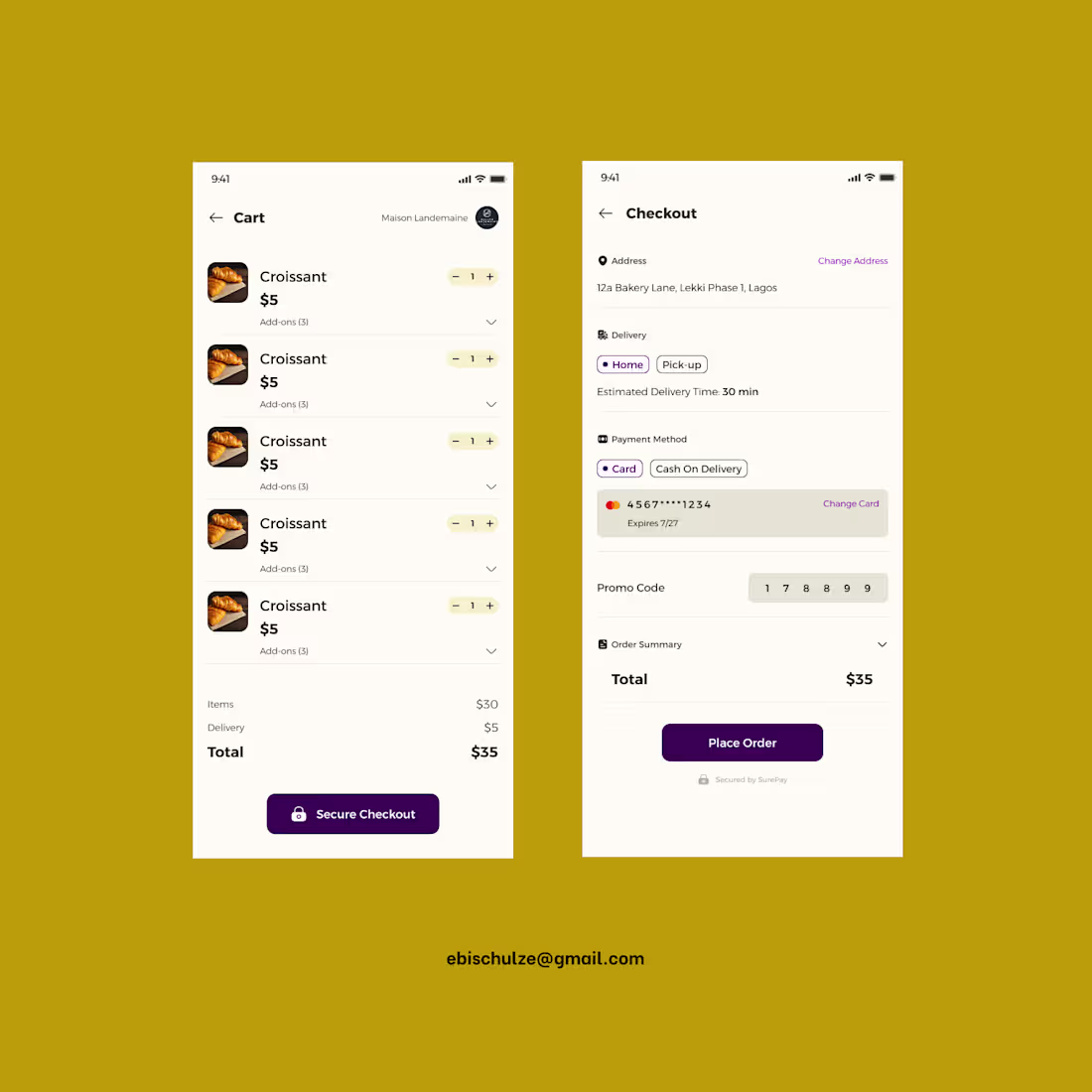 Cover image for From my 30 day Ui Challenge, a pastry delivery app, what do ...